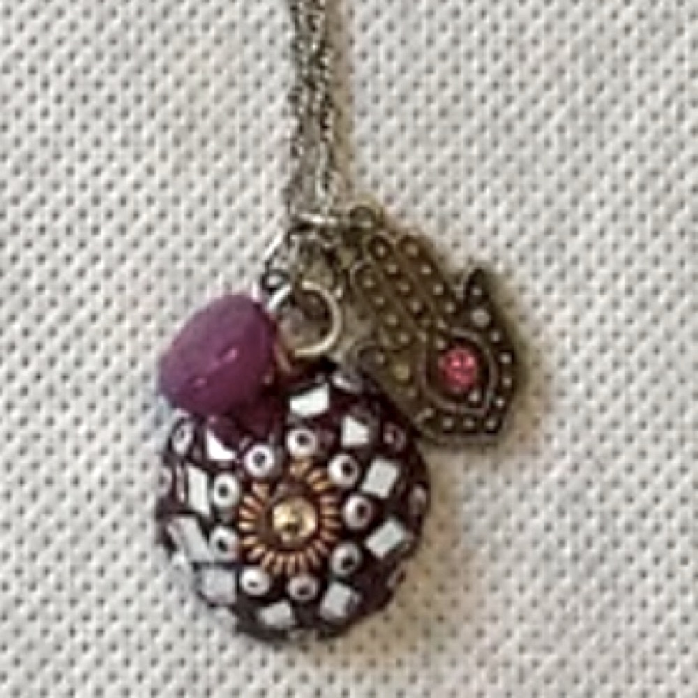 Aero 1987 Boho Purple Charm Necklace